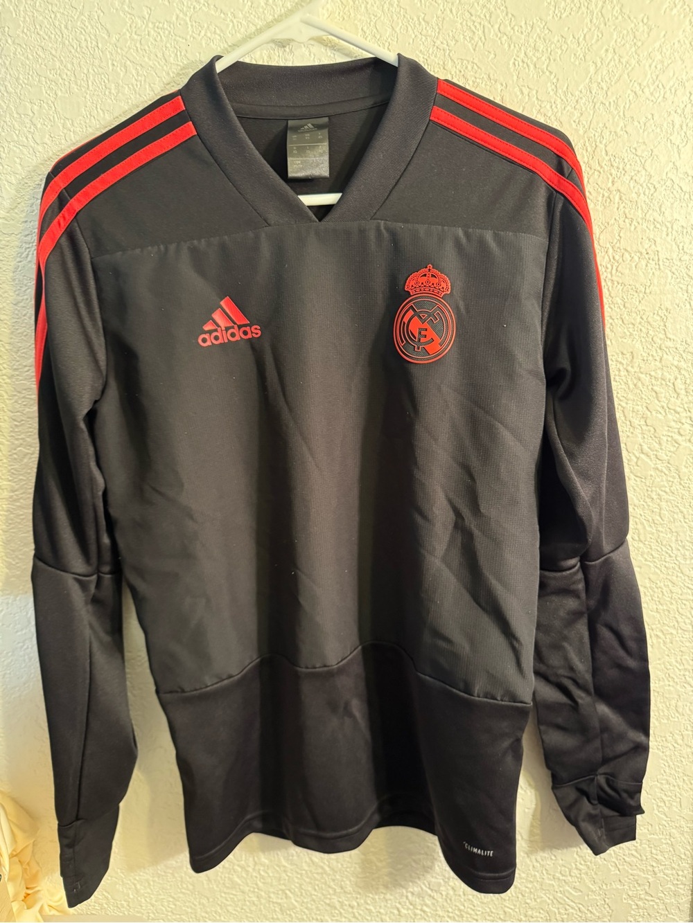 adidas Black and Red Real Madrid Training Top
